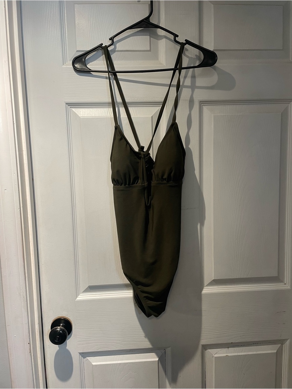 Shade & Shore Olive One-Piece with Strappy Back